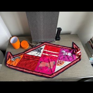 Hermes Cashmere Limited Edition Horse Scarf Losange Triangle 48 x 114 cm